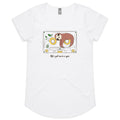 Life's Got Me In A Spin, Sloth, Cassette Tape Women's AS Colour Scoop Neck T-Shirt White Womens Scoop Neck T-shirt animal Music Printed In Australia