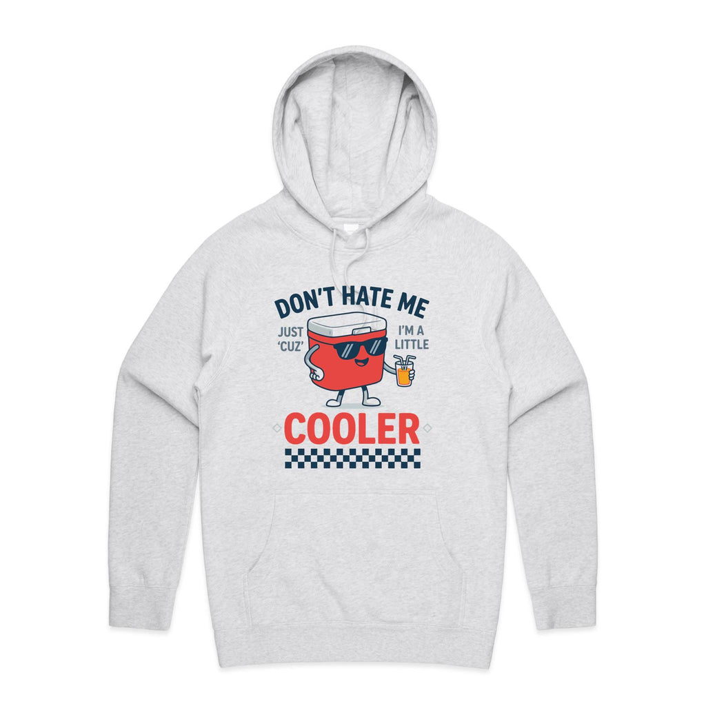 I'm A Little Cooler Men's AS Colour Hoodie White Marle Mens Hoodie Printed In Australia