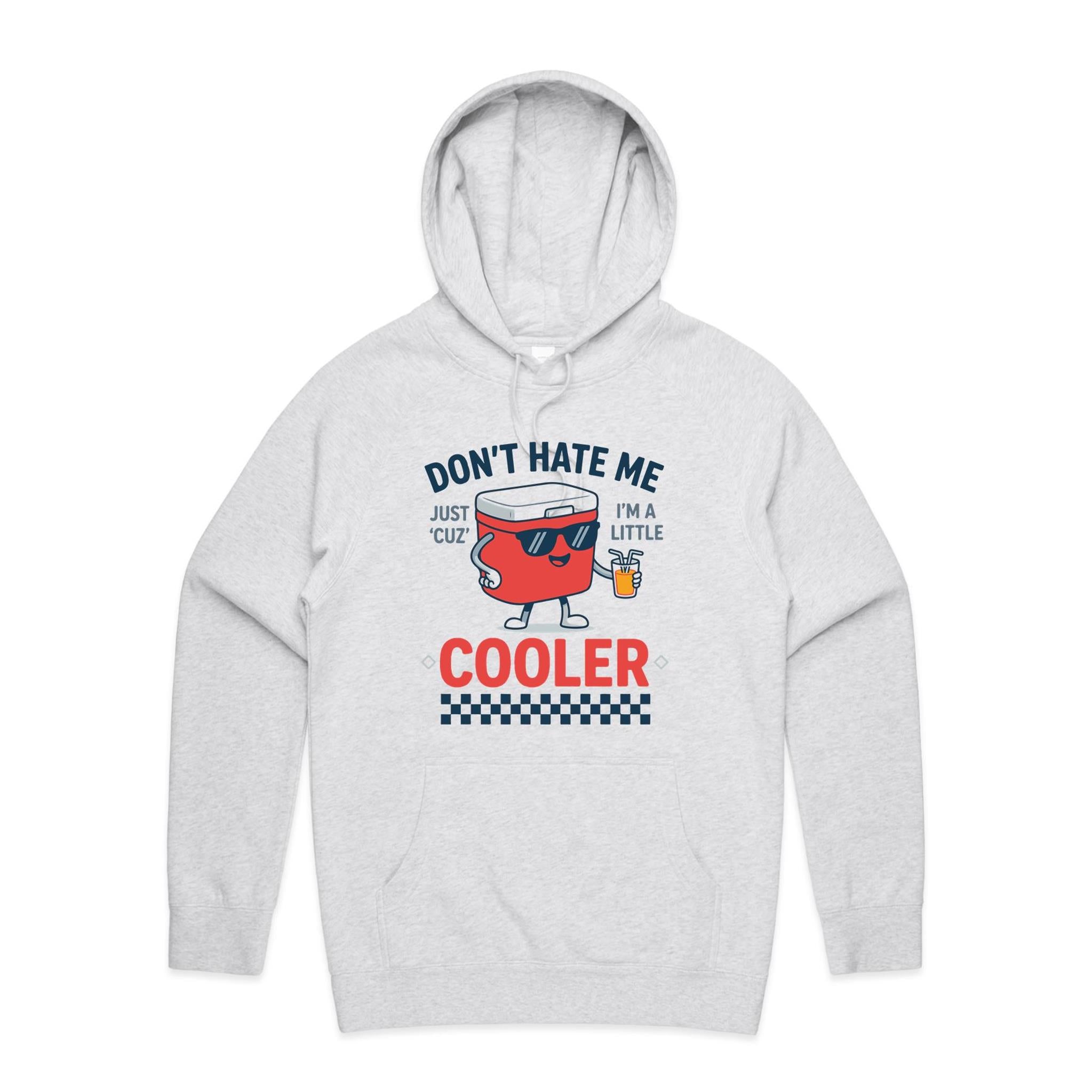 I'm A Little Cooler Men's AS Colour Hoodie White Marle Mens Hoodie Printed In Australia