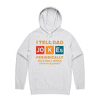 I Tell Dad Jokes Periodically, Periodic Table Men's AS Colour Hoodie White Marle Mens Hoodie Dad Printed In Australia Science