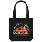I Have No Shelf Control, Books - Canvas Tote Bag Black One Size Tote Bag Printed In Australia Reading
