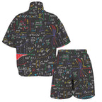 Colourful Maths Formulas Women's Windbreaker Short Set Women's Windbreaker Short Set Maths Printed Offshore