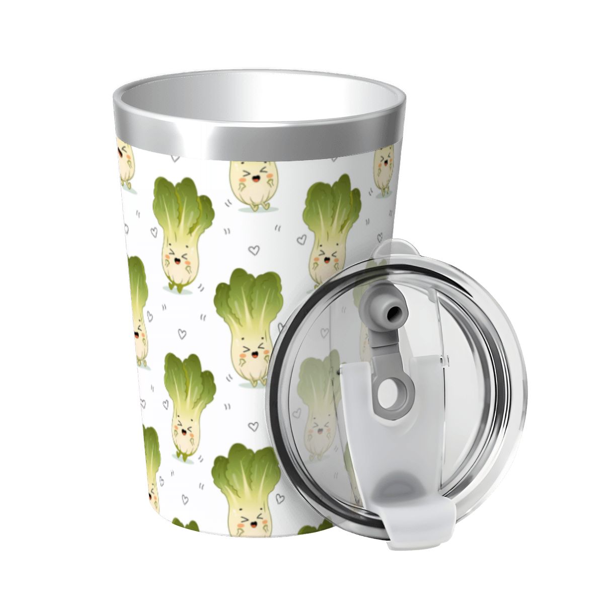 Happy Bok Choy Small Stainless Steel Travel Mug Cup 12oz/350ml