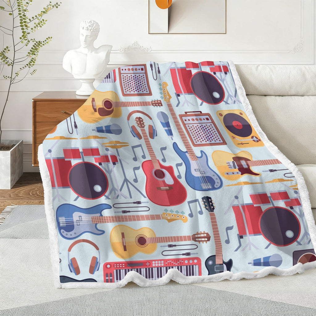 Music Instruments - Double-Layer Fleece Blanket 51"x59"