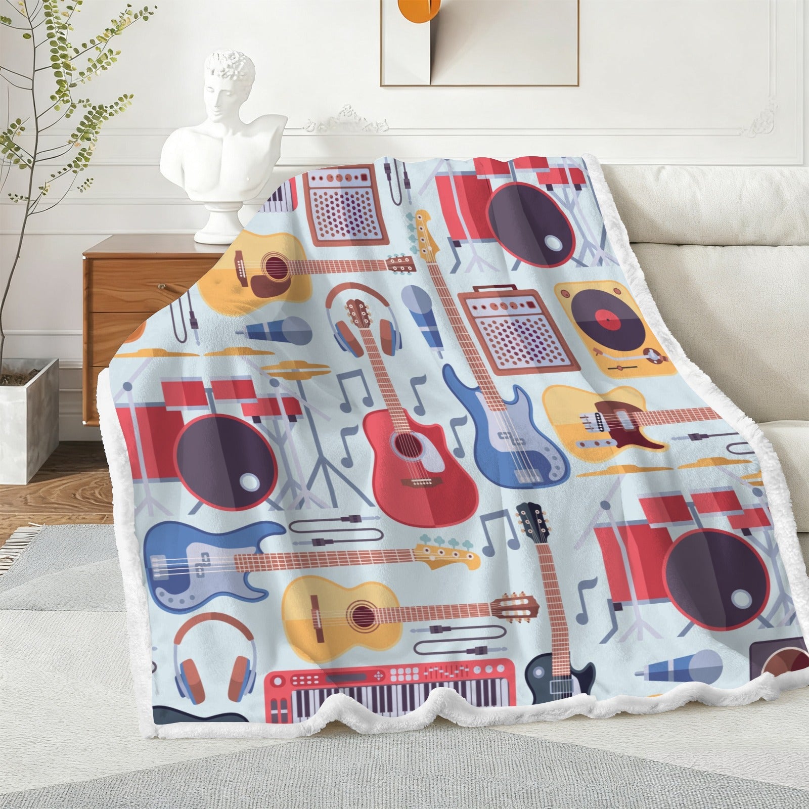 Music Instruments - Double-Layer Fleece Blanket 51"x59"