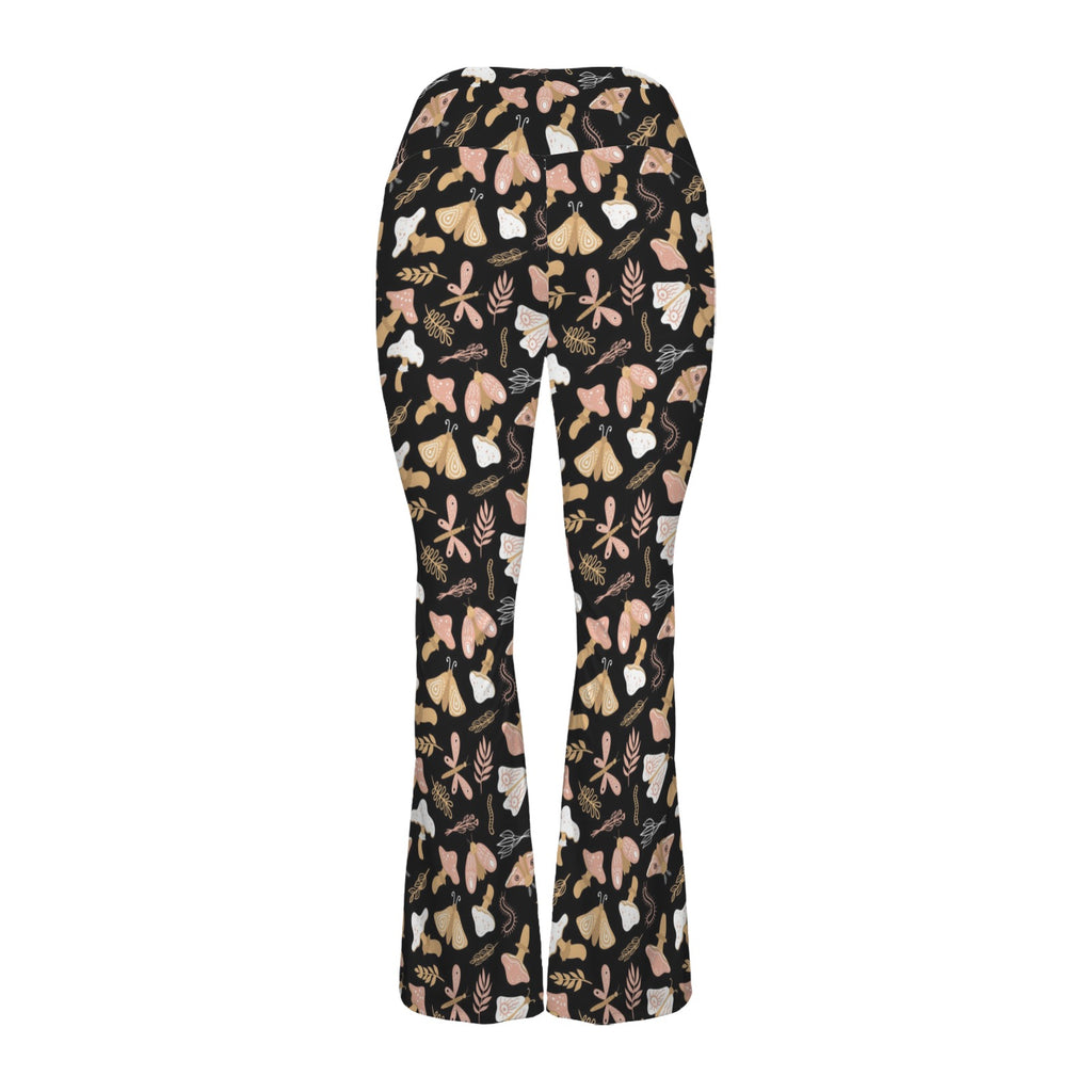 Magic Moth High Waist Crossover Tummy Control Flare Leggings High Waist Flare Leggings Printed Offshore