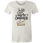 Just One More Chapter, Books - Womens T-shirt Natural Womens T-shirt Printed In Australia Reading