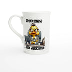 I Don't Know, I Just Work Here, Duck - White 10oz Porcelain Slim Mug Default Title Porcelain Mug animal Globally Fulfilled Work