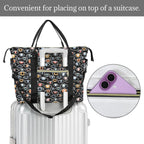 Eyes On Black Duffle Bag-Simple (Model 1715) Duffle Bag-Simple (1715)