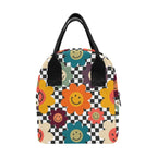 Happy Retro Flowers - Zipper Lunch Bag Zipper Lunch Bag Printed Offshore