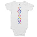 DNA AS Colour Baby Bodysuit White Baby Bodysuit Printed In Australia
