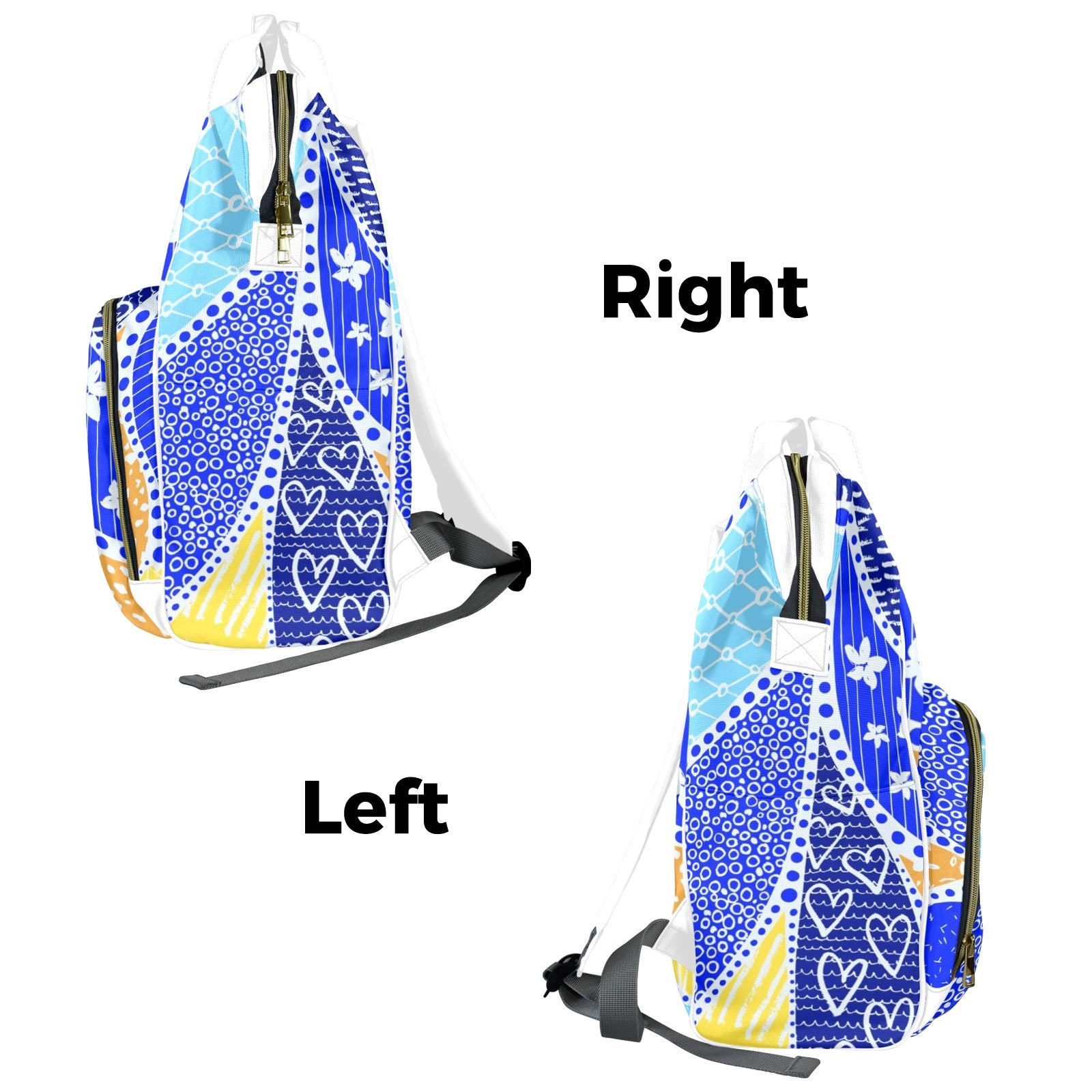 Blue Swirl - Multi-Function Backpack, Nappy / Diaper Bag