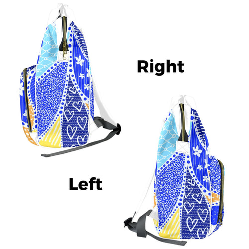 Blue Swirl - Multi-Function Backpack, Nappy / Diaper Bag
