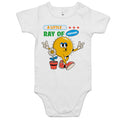 A Little Ray Of Sunshine - Baby Bodysuit White Baby Bodysuit Printed In Australia