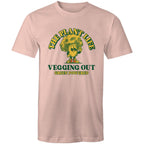The Plant Life, Vegetarian - Mens T-Shirt Pale Pink Mens T-shirt Plants Printed In Australia