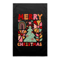 Merry Christmas - AS Colour Tea Towel Black One Size Christmas Tea Towel Christmas Printed In Australia