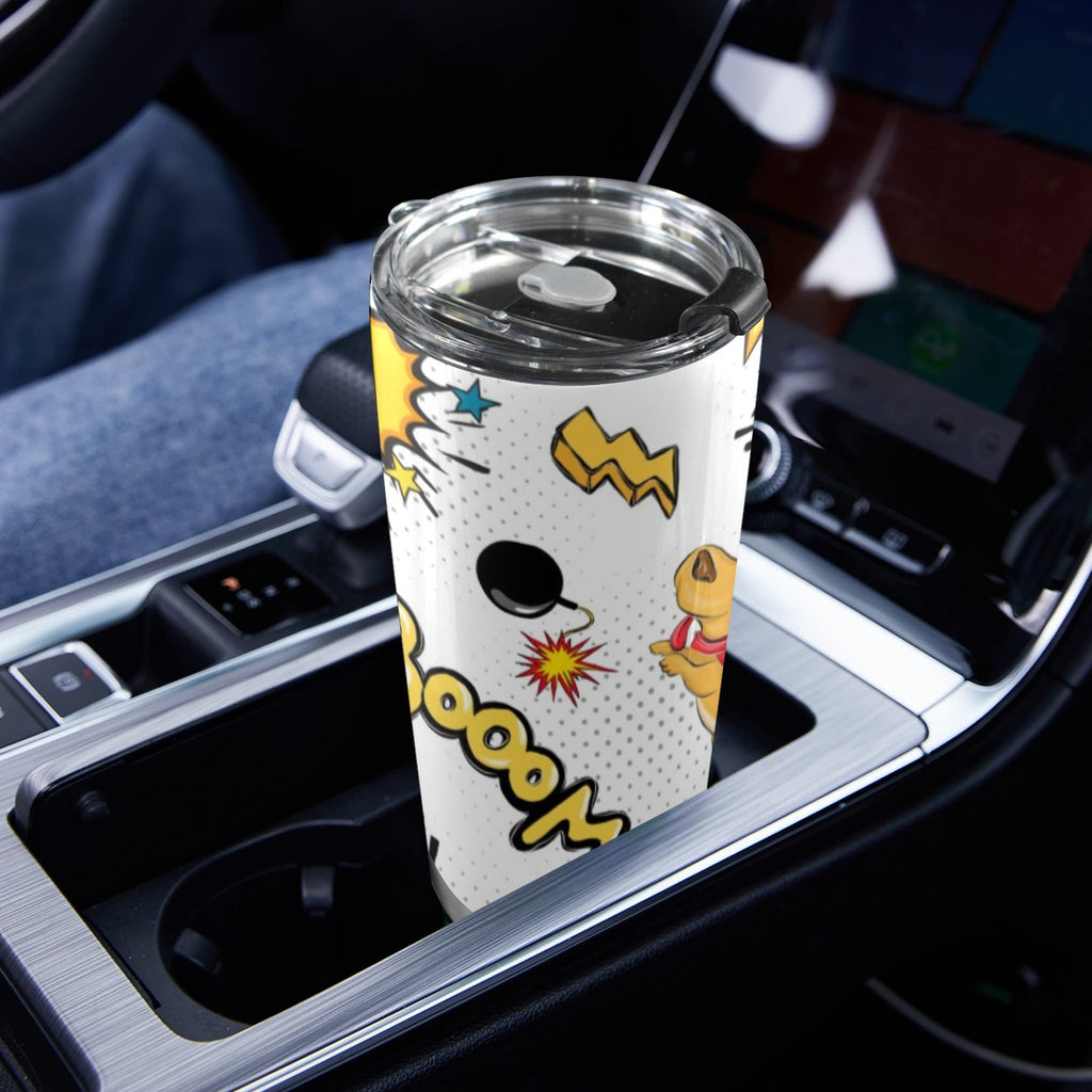Superdog - 20oz Mobile Tumbler with Lid (Black Lock) 20oz Travel Mug comic Printed Offshore
