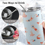 Summer Swim - 20oz Tall Skinny Tumbler with Lid and Straw