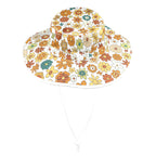 70's Style Floral Wide Brim Bucket Hat Wide Brim Bucket Hat Plants Printed Offshore