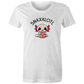 Snaxalotl, Axolotl Pizza Women's AS Colour T-shirt White Womens T-shirt animal Food Printed In Australia