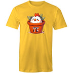 Chicken Pot Pi - Mens T-Shirt Yellow Mens T-shirt animal Maths Printed In Australia