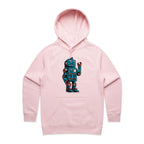 Robot - Womens Hoodie Pink Womens Hoodie Printed In Australia Sci Fi