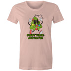 Christmas Feast Mode Activated - Womens T-shirt Pale Pink Womens Christmas T-shirt Christmas Printed In Australia