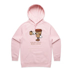 Even My Coffee Needs Coffee - Womens Hoodie Pink Womens Hoodie Coffee Printed In Australia