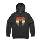 UFO, Retro Stripes - Mens Hoodie Coal Mens Hoodie Printed In Australia Sci Fi