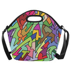 Bright Abstract - Neoprene Lunch Bag One Size Neoprene Lunch Bag Printed Offshore