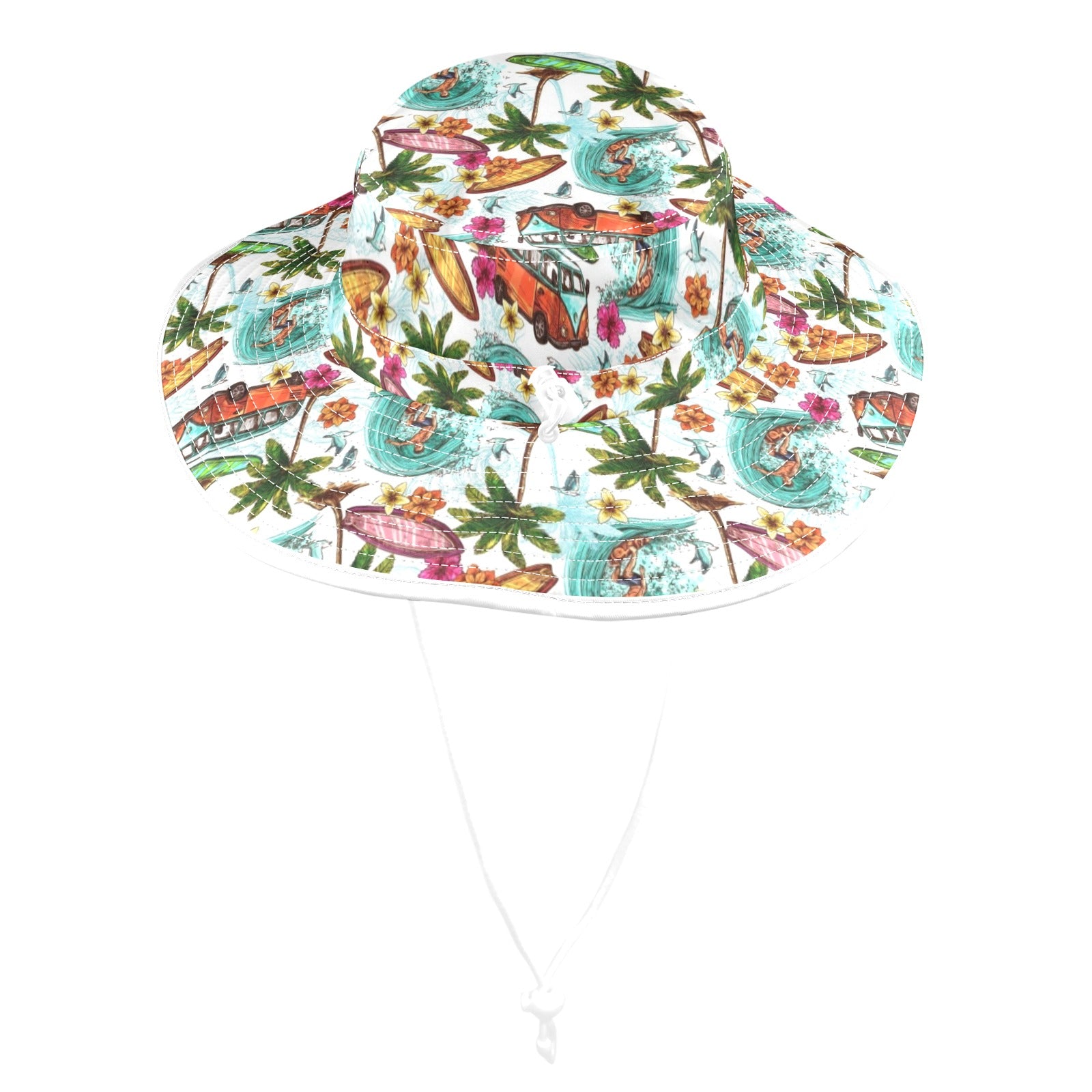 Surfing Safari Wide Brim Bucket Hat Wide Brim Bucket Hat Printed Offshore Surf