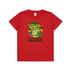 In A While, Crocodile Kids AS Colour T-shirt Red Kids Youth T-shirt animal Printed In Australia