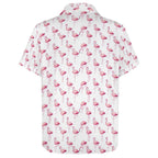 Flamingos Women's Short-Sleeve Button Up Shirt Women's Short-Sleeve Button Up Shirt animal Printed Offshore