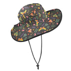 Dark Butterfly Wide Brim Bucket Hat Wide Brim Bucket Hat animal Printed Offshore