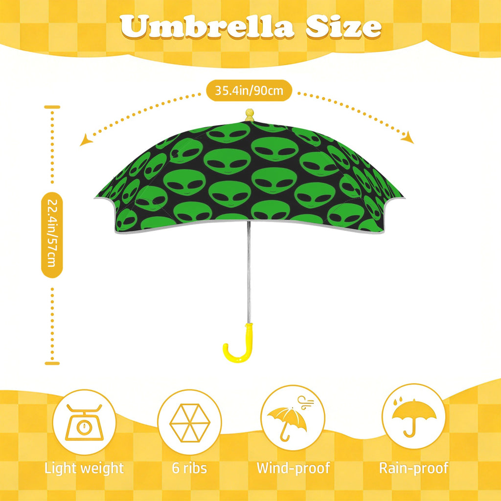 Aliens Kids Safe Round Corner Umbrella Kids Safe Round Corner Umbrella Printed Offshore Sci Fi
