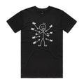 Ow! Everything Hurts Stick Figure Men's AS Colour T-shirt Black Mens T-shirt Printed In Australia