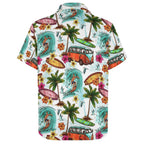 Surfing Safari Women's Short-Sleeve Button Up Shirt