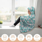 Comic Book Speech Bubbles Kids Hooded Blanket 100cm × 130cm Kids Hooded Blanket comic Printed Offshore