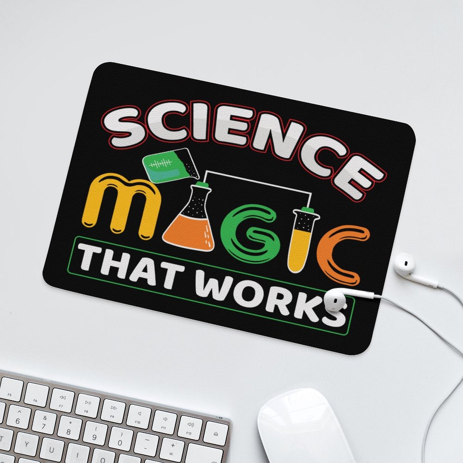 Science, Magic That Works Leather Mouse Pad Leather Mouse Pad Printed Offshore Science