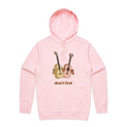 Guitars, Don't Fret - Mens Hoodie Pink Mens Hoodie Music Printed In Australia