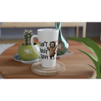 White Latte 17oz Ceramic MugPersonalise - Can't Adult Today - Personalised Latte Mug animal Globally Fulfilled