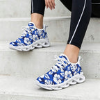 Blue Hawaiian Floral Women's Twisted Sole Sneakers