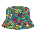 Crazy Creatures Kids Bucket Hat black Kids Bucket Hat Printed Offshore Sci Fi