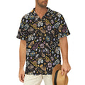 Retro Music Mix Men's Short Sleeve Hawaiian Shirt Men's Hawaiian Shirt (New) Music Printed Offshore Retro