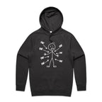 Ow! Everything Hurts Stick Figure Men's AS Colour Hoodie Coal Mens Hoodie Printed In Australia