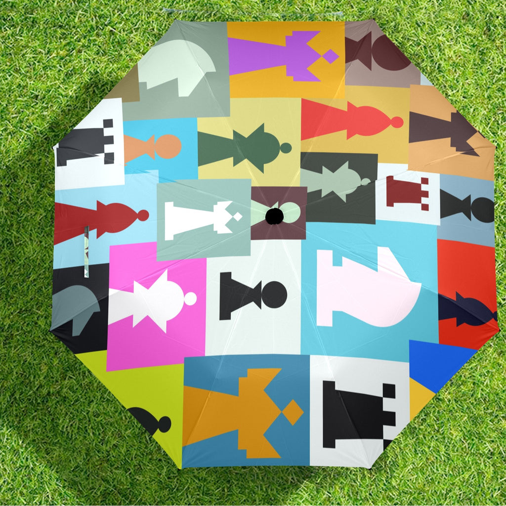 Colourful Chess - Semi-Automatic Foldable Umbrella (Model U12) Semi-Automatic Foldable Umbrella (U12)