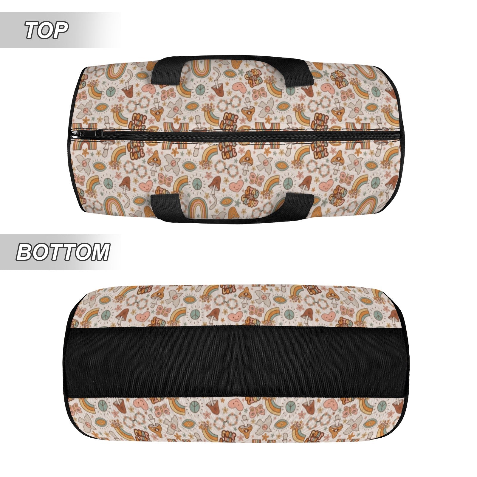 Peace And Love Duffle Bag Duffle Bag Printed Offshore