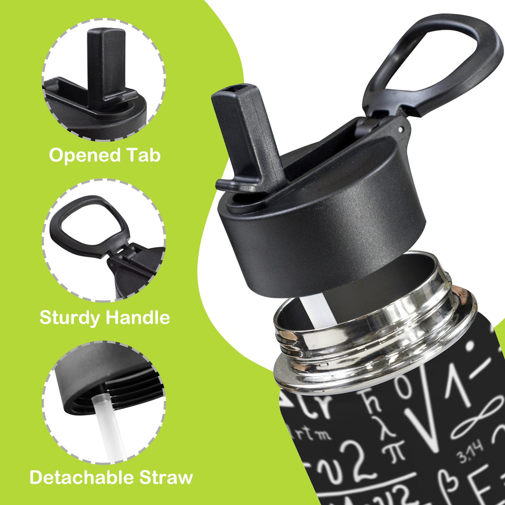Mathematics 12oz Kids Water Bottle with Straw Lid