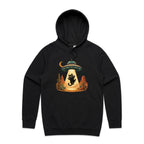 Black Cat Alien UFO Abduction Men's AS Colour Hoodie