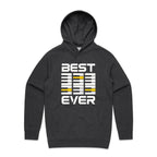 Best Dad Ever, Piano Keyboard - Mens Hoodie Asphalt Marle Mens Hoodie Dad Music Printed In Australia